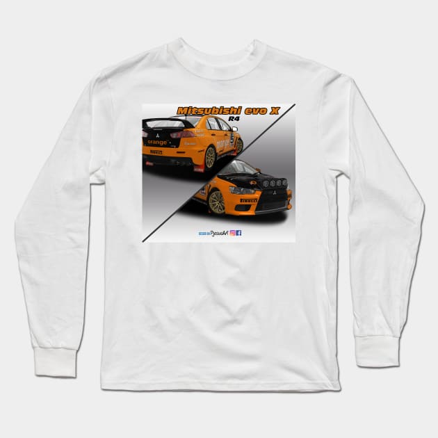 Mitsubishi evo X 05 R4 Long Sleeve T-Shirt by PjesusArt